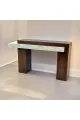 طاولة مدخل ديكور بني علي بيج تصميم هندسي فريد 160×40×90سم 