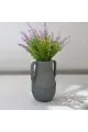 فازه سيرميك تصميم كلاسيك برصاصي20×9×5سم 
