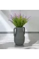فازه سيرميك تصميم كلاسيك برصاصي20×9×5سم 