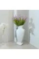 فازه سيرميك تصميم كلاسيك ابيض30×10×5سم 