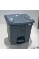 سطل مهملات - بلاستيك رصاصي بدعاسة 30لتر