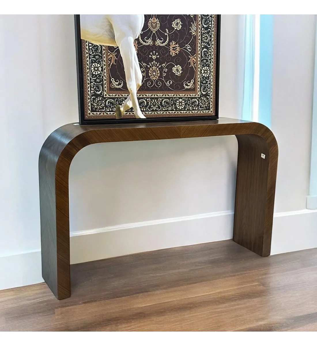 طاولة مدخل كلاسيكي خشب قشرة الجوز بني 160×35×100سم (المنتج تفصيل )