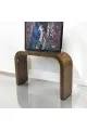طاولة مدخل كلاسيكي خشب قشرة الجوز بني 135×78×35سم ( المنتج تفصيل )