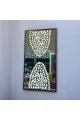 لوحة مراة  اسود  جبسية باطار خشبي اسود  105×80سم 