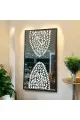 لوحة مراة  اسود  جبسية باطار خشبي اسود  105×80سم 