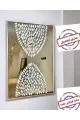 لوحة مراة  جبسية باطار خشبي شامبين 150×100سم 