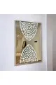 لوحة مراة  جبسية باطار خشبي شامبين 150×100سم 