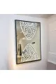 لوحة مراة  اسود  جبسية باطار خشبي اسود 150×100سم 