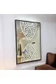 لوحة مراة  اسود  جبسية باطار خشبي اسود 150×100سم 