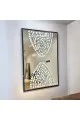 لوحة مراة  اسود  جبسية باطار خشبي اسود 150×100سم 