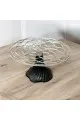 سلال فواكه معدني فضي قاعدة اسود 20×20×11سم 