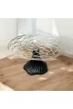 سلال فواكه معدني فضي قاعدة اسود 20×20×11سم 