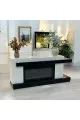 دفاية شكل بلازما كهربائية ذات تصميم انيق وحديث   سنديان لون اسود علي بيج  مقاس 180×80×40سم 