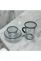 طقم كاسات وفناجين مع الصحن 18قطعه