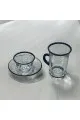 طقم كاسات وفناجين مع الصحن 18قطعه