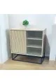 طاولة بوفية بلون  بيج علي اسود 80×80×40سم 