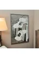 مراة جبسية  معتقة باطار خشبي شامبين 150×100سم (المنتج تفصيل )