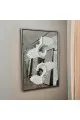 مراة جبسية  معتقة باطار خشبي شامبين 150×100سم (المنتج تفصيل )