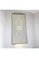 لوحة فنية -هندسية جبسية باطار شامبين 130×250سم (المنتج تفصيل )