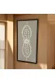 لوحة فنية -هندسية جبسية باطار اسود 100×180سم  (المنتج تفصيل )