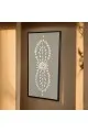 لوحة فنية -هندسية جبسية باطار اسود 100×180سم  (المنتج تفصيل )