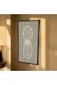 لوحة فنية -هندسية جبسية باطار اسود 100×180سم  (المنتج تفصيل )