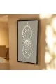 لوحة فنية -هندسية جبسية باطار اسود 100×180سم  (المنتج تفصيل )