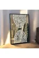 مراة جبسية باطار خشبي اسود 150×100سم (المنتج تفصيل )