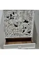خزانه بتصميم عتيق لون اابيض 118×38×68سم  