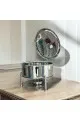 سخان بوفية صحن تقديم استيل لتسخين الطعام مزود بغطاء بتصميم فريد6 لتر 