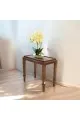 طاولة جانبية خشب الجوز تصميم كلاسيك عصري بني  60×35×57سم (منتج تفصيل )