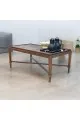 طاولة جانبية خشب الجوز تصميم كلاسيك عصري بني  120×70×50سم (منتج تفصيل )