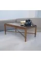 طاولة جانبية خشب الجوز تصميم كلاسيك عصري بني  120×70×50سم (منتج تفصيل )