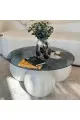 طاولة قهوه سطح زجاج الكور جبس 90×90×42سم 