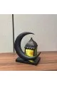 تحفة ديكورية على شكل هلال مزخرف باللون اسود 26×17×12سم 
