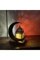 تحفة ديكورية على شكل هلال مزخرف باللون اسود 26×17×12سم 