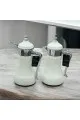  طقم ترمس عازل للحرارة ابيض نيكل  فضي 2قطع 