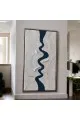 لوحة فنية -هندسية جبسية باطار اسود 100×180سم  (المنتج تفصيل )