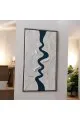 لوحة فنية -هندسية جبسية باطار اسود 100×180سم  (المنتج تفصيل )
