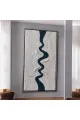 لوحة فنية -هندسية جبسية باطار اسود 100×180سم  (المنتج تفصيل )
