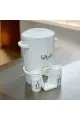 موزع مشروبات مع حامل وكاسات ابيض 2لتر 