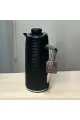 ترمس شاي اسود بمقبض خشبي  - 1 لتر -