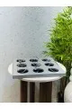 لعبة تيك تاك تو ديكور من الخشب ملبس جلد -40×40×10سم 