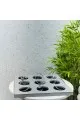 لعبة تيك تاك تو ديكور من الخشب ملبس جلد -40×40×10سم 