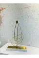 شمعدان بتصميم عصري حديد قاعده رخام 45×30×10سم 