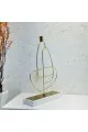 شمعدان بتصميم عصري حديد قاعده رخام 45×30×10سم 