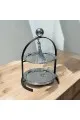 إستاند حلا مزدوج شيال فضي 2دور 24×14×14سم 