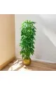 شجر زينة صناعي مع مركن ذهبي 175سم 