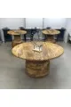طاولة تقديم مع 2 جانبيه