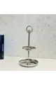 صحن  فولاذي مكون من طابقين  مع كرات من الراتينج30×15×15سم 